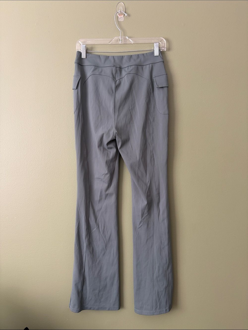 Halara High Waisted Side Flap Pocket Flare Cargo Pants Deep Aquamarine Sz M - Picture 6 of 6